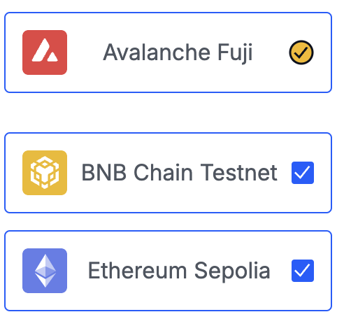 Selecting blockchain networks